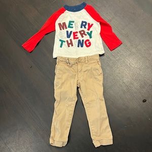 Nordstrom Pants + Tshirt 2T